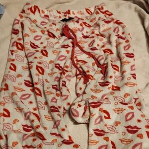 Cozy Woman Pajamas Pants with Lip Print
